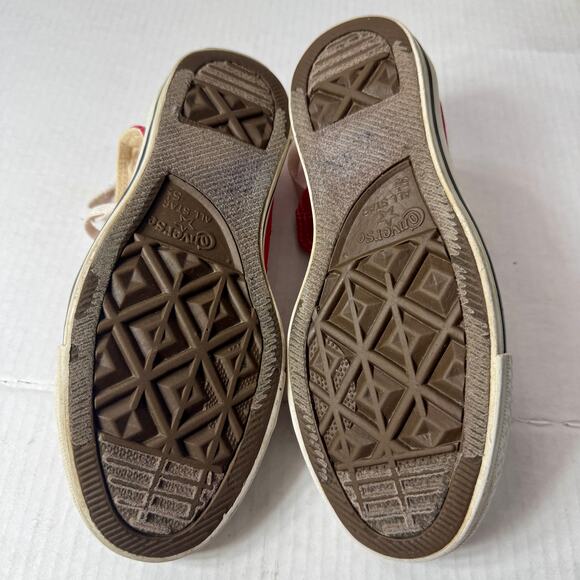 Converse Sneakers Hi Top Unisex W7.5 M5.5 Red Chuck Taylor All Star Retro M9621 - Picture 8 of 13